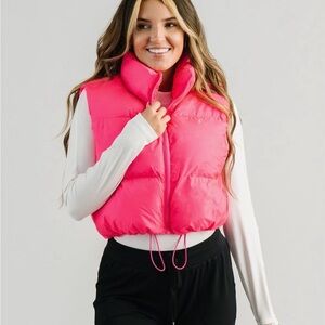 ZYIA Vibrant Pink Women's Puffer Vest